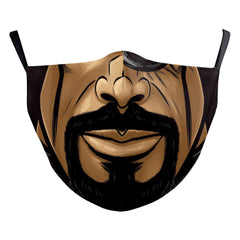 Wansheng Impression numérique Visage Animal Tigre Oreille Suspendu Masque Double Couche