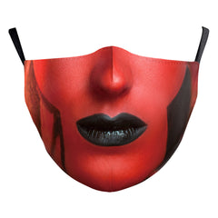 Masque anti-poussière double couche à impression numérique drôle de crâne d'Halloween