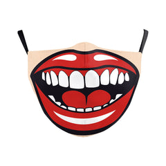 Masque d'impression numérique créatif pour lavage des oreilles à double couche d'Halloween