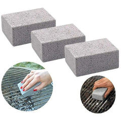 BBQ Grill Cleaning Brush & Pumice Brick | Barbecue Rack Cleaning Stone for Outdoor Kitchen & Mangal