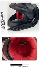 Iron Blood Warrior Predator Motorcycle Helmet – Personalized Full-Face Braid Helmet for Electric Motorbike | Casco de Moto