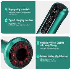 Electric Cupping Massager – Vacuum Suction & GuaSha with Infrared Heat for Anti-Cellulite & Body Slimming