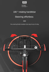 SKIG Folding Mountain Bike for Boys & Girls - 7-15 Years Old, Variable Speed, Lightweight & Durable Folding Bicycle for Kids, Teens, Camping, and Home Use