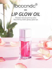 Hydrating Lip Glow Oil – Moisturizing Plumping Lip Gloss, Transparent & Tinted for Dry Lips & Lip Care | Perfect Gift for Mother's Day