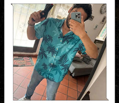 Summer Animal Crane Men's Hawaiian Shirt – 3D Plant & Flower Print Beach Shirt, Plus Size up to 5XL