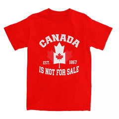 Canada Is Not For Sale EST. 1867" T-Shirt – 100% Cotton, Short Sleeve Men's Fashion Tee