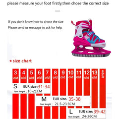 Steel Bracket Ice Hockey Skating Shoes Adult Child Skates for Beginner Ball Knife Ice Hockey Knife Shoes Real Ice Patines