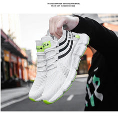Men’s Thick-Soled Sneakers – Breathable Summer Running & Tennis Shoes, Comfortable Casual Footwear in Large Sizes