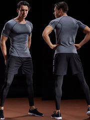 Men's Compression T-Shirt – Quick-Dry, Elastic Running & Gym Sportswear for Athletic Workouts