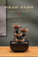 Lucky Automatic Water Flow Ornament - Circulating Water Coffee Table Desktop Decor for Office & Living Room