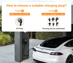 Feyree EV Charger | 3.5kW Portable TS-NACS Plug | LCD Screen | Delay Schedule | Level 1 & 2 Charging Station for Tesla & Electric Vehicles