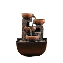 Lucky Automatic Water Flow Ornament - Circulating Water Coffee Table Desktop Decor for Office & Living Room