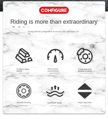 Cooya 20-Inch Folding Bicycle for Men & Women – Ultra Lightweight & Portable, No Installation Required | Adult Variable Speed Bicycle