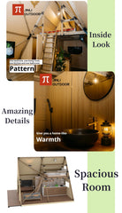 Triangular Double-Layer Oxford Tent – 2-Story Luxury Villa Cabin with Galvanized Frame | Rainproof & Anti-Light Glamping Tent for Outdoor Camping