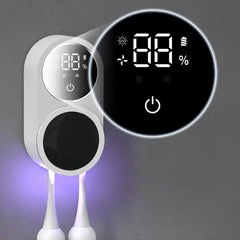 UV Toothbrush Sanitizer & Holder | Portable Toothbrush Sterilizer | Automatic UV Disinfectant | Toothpaste Organizer | Bathroom Accessories