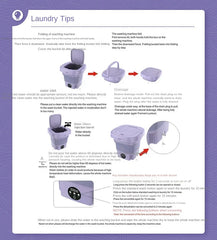 8L Portable Foldable Mini Washing Machine with Spin Dryer – Compact Washer for Socks, Underwear, and Household Laundry