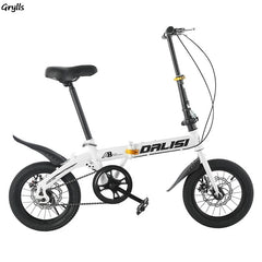 Grylls Fashion 12/14 Inch Folding Bike – Portable Lightweight Bicycle for Adults & Students | Compact Commuter Bike for Kids & Teens