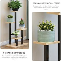 Multi-Tier Metal Plant Stand - Indoor Flower Pot Holder & Garden Display Rack