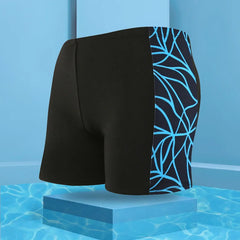 Summer Adult Swimming Trunks – Men's Printed Swim Shorts | Elastic Boxer Swimwear for Beach, Surf & Bathing Suit