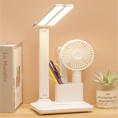 Energy-Saving USB Double Lamp LED Foldable Reading Light with Mobile Phone Bracket – Desk Study Lamp for Children, Bedroom & Table