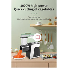 1000W 5-in-1 Electric Vegetable Chopper & Food Processor – Stainless Steel Multifunctional Slicer, Mixer & Cutter (220V)