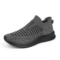 Breathable Lightweight Men’s Casual Slip-On Sneakers – Anti-Slip Outdoor Walking Flats, Vulcanized Comfort Shoes