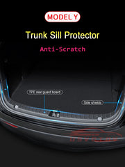 Trunk Protector Guard for Tesla Model Y – Anti-Scratch Rear Cargo Threshold Sill Cover & Bumper TPE Organizer Pad