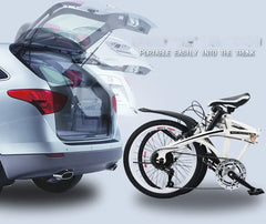 Motion 20-Inch Folding Bicycle – High Carbon Steel Frame, Anti-Skid Tires & Mountain Seat for Comfortable Riding