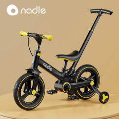 Grylls 2-in-1 Children's Balance Bike & Scooter - Multi-Functional Folding Baby Bike, Toddler Scooter, and Baby Cart | Lightweight, Adjustable, and Safe for Kids