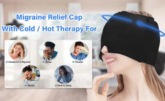 360° Gel Migraine Ice Head Wrap – Hot & Cold Therapy Headache Relief Hat for Migraine, Sinus, and Stress
