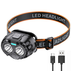 Powerful LED Headlamp | IPX4 Waterproof Emergency Head Flashlight | 250LM XPE LED for Outdoor Fishing, Camping & Hiking