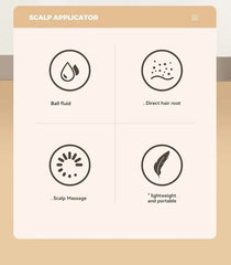 Scalp Applicator & Hair Regrowth Comb | Hexagon Head Oil Roller & Massage Tool for Relaxation & Styling