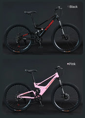 Full Suspension MTB Mountain Bike – Men’s Quad Bicycle with V-Brake/Disc Brake Options | Bicicletta Uomo | Durable Off-Road Bici