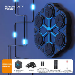 Smart Bluetooth Music Boxing Machine – Wall-Mounted Boxing Trainer with Music & LED Targets | Home Fitness & Stress Relief Equipment