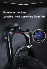 26 & 27.5 Inch Mountain Bike - Lightweight Magnesium Alloy Frame, 24/27/30/33 Speed Gears, Hydraulic Disc Brake, All-Terrain Bicycle for Men & Women