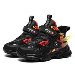 Boys' Fashion Sneakers – Thick-Soled, Warm & Comfortable Anti-Slip Outdoor Sports Shoes for Kids
