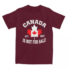 Canada Is Not For Sale EST. 1867" T-Shirt – 100% Cotton, Short Sleeve Men's Fashion Tee