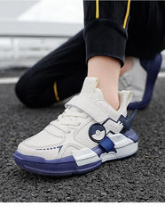 Cartoon Kids Sneakers – Classic Leather Casual Walking Shoes for Boys & Girls, Outdoor Fashion Footwear