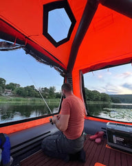Outdoor Inflatable Floating Tent – PVC Fishing Platform, Lake & Park Camping, Water House Boat for Tourism & Relaxation