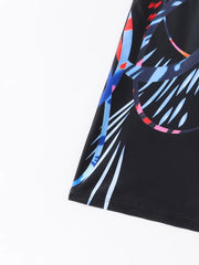 Women's One-Piece Printed Swimsuit – Padded Racing Swimwear for Summer Beach & Pool