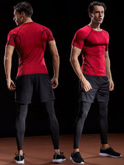Men's Compression T-Shirt – Quick-Dry, Elastic Running & Gym Sportswear for Athletic Workouts