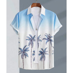 Summer Animal Crane Men's Hawaiian Shirt – 3D Plant & Flower Print Beach Shirt, Plus Size up to 5XL