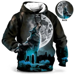 Vintage Tiger Men's Hoodie 3d Print Tops Fashion Animal Tiger Graphics Long Sleeve Hoodie Men Oversized Streetwear Tops Tees