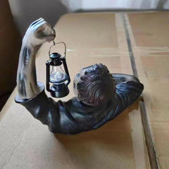 Halloween Zombie Crawling Horror Decor,Scary Zombie Holding Lantern Outdoor Figurine Garden Yard Decorations Haunted House Props