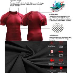 Men's Compression T-Shirt – Quick-Dry, Elastic Running & Gym Sportswear for Athletic Workouts