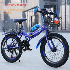 Folding Mountain Bike for Kids – 18/20 Inch Variable Speed Bicycle for Boys & Girls | Student Road Bike | Bicicleta de Estrada