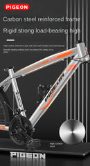 TULX High-Carbon Steel Bicycle – 21-Speed with Front Fork Lock & Dual Disc Brakes | Strong & Stable Ride