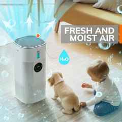 Air Purifier with Humidifier Combo for Home Allergies and Pets Hair, Smokers in Bedroom, H13 True HEPA Filter,2-in-1