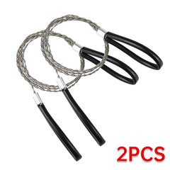 2PCS Portable Stainless Steel Wire Saw | Manual PVC Pipe & Chain Saw for Hiking, Camping & Hunting