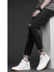 Men's Genuine Leather Height-Increasing Sneakers – Casual White Platform Shoes with 6/8/10CM Lift Insole